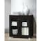 Baxton Studio Zentra ModernDark Brown Sideboard Storage Cabinet with Glass Doors 119-6494 - alternate 7